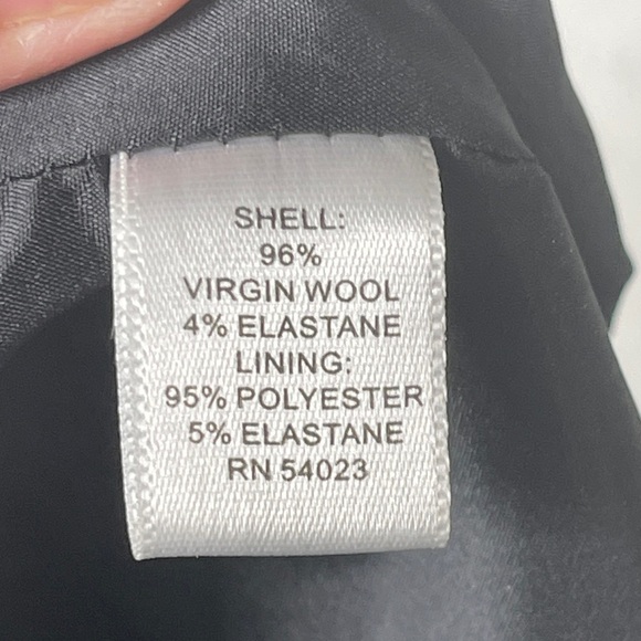 Banana Republic Virgin Wool Italian Fabric Black Cap Sleeve Sheath Dress Size 6 - Picture 6 of 9